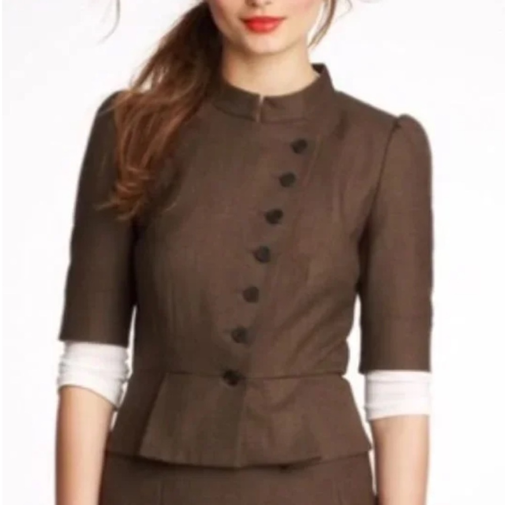 J CREW | Telegraph Blazer Jacket Wool Olive Green - sz 6